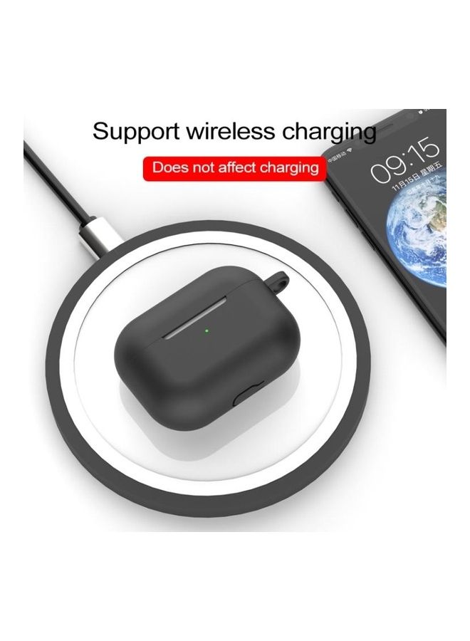 BGM - Silicone Wireless Earphone Protective Case Cover with Lanyard Hole For AirPods Pro 3 Blue - Image 1