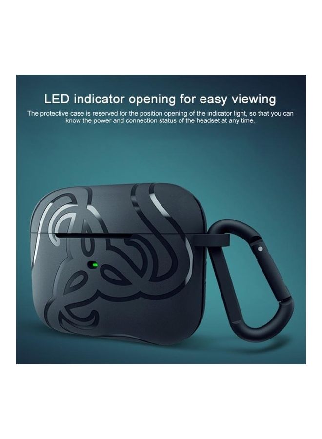 بي جي إم غطاء حماية واقي لسماعة إيربادز مزود بحلقة بقفل زنبركي لسماعات هامر هيد ترو وايرلس برو أسود - Image 3