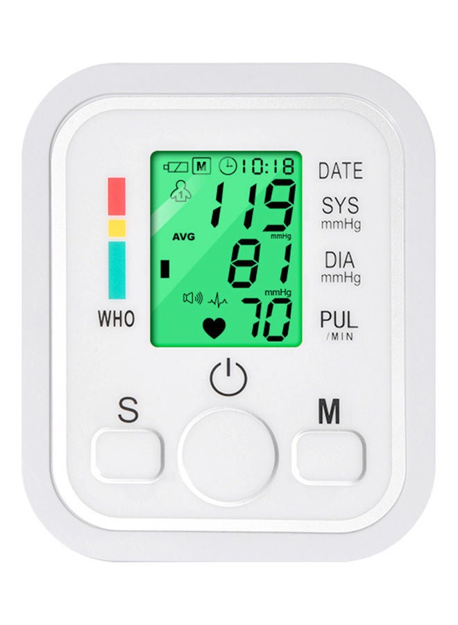 Electronic Blood Pressure Monitor White - Image 1