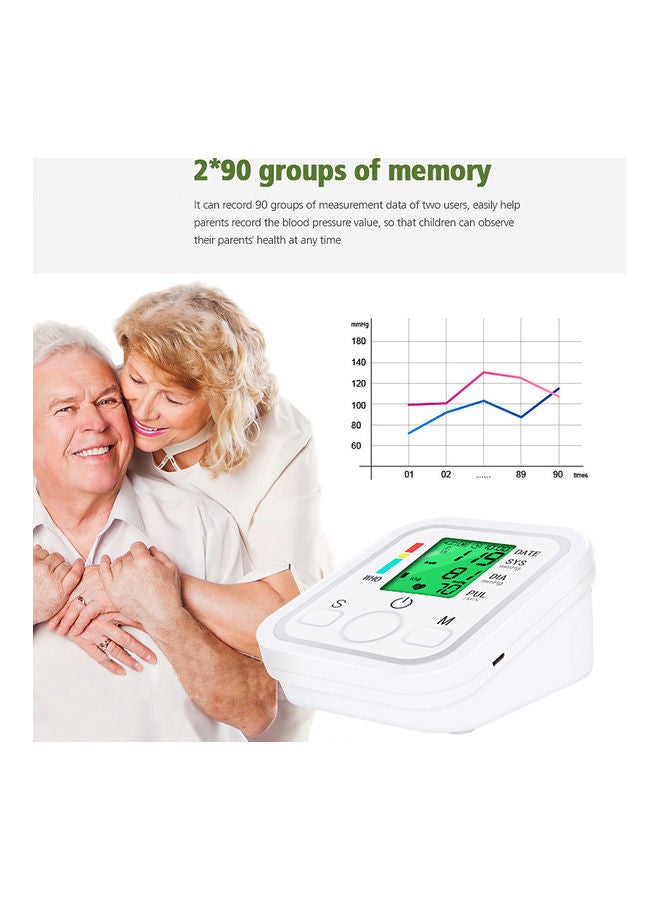 Electronic Blood Pressure Monitor White - Image 3