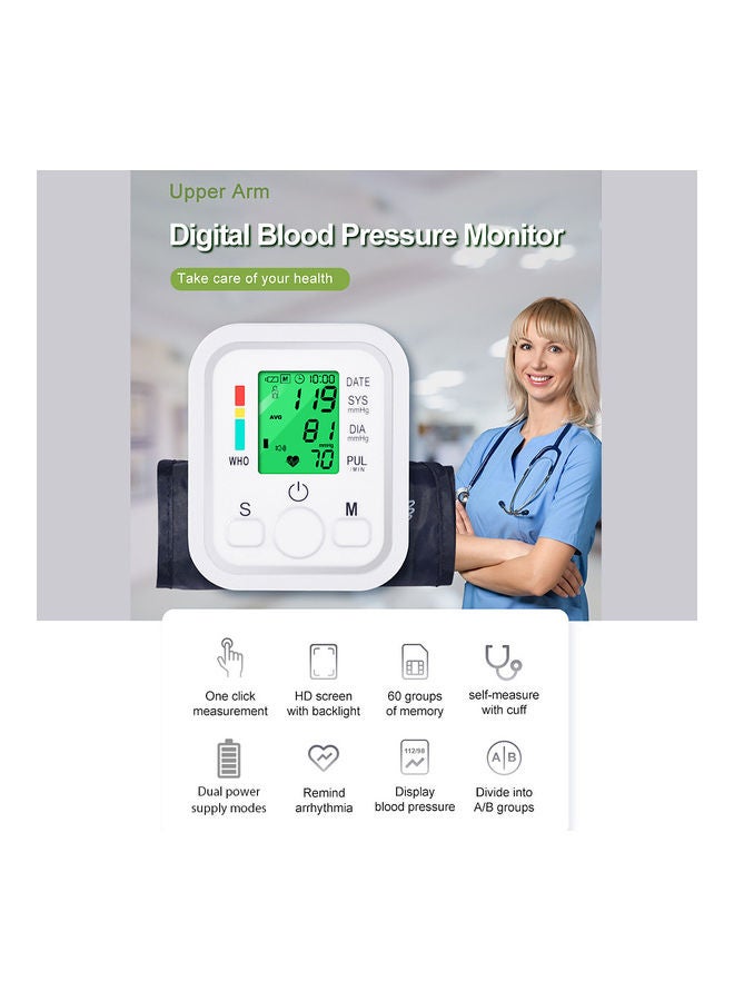 Electronic Blood Pressure Monitor White - Image 4