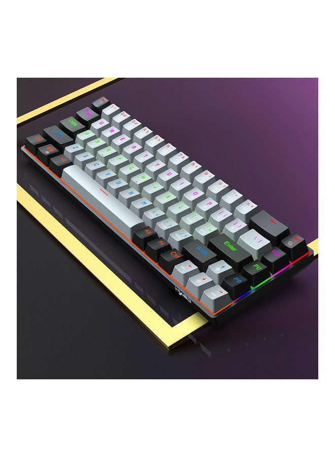 HXSJ - 68-Keys RGB Gaming Wired Keyboard Grey - Image 1