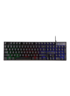 USB Wired Spanish Keyboard with 104 Keys Black