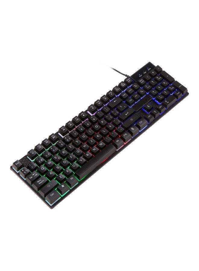 Generic - USB Wired Spanish Keyboard with 104 Keys Black - Image 1