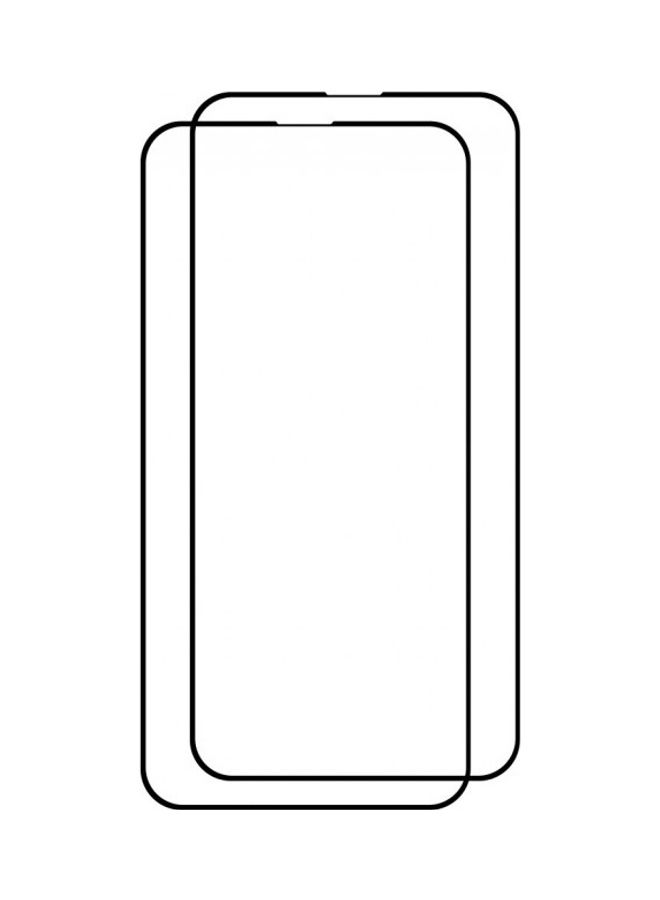 MARGOUN 2-Pack Super Shieldz 3D Tempered Glass Screen Protector for Apple iPhone 13 Pro/13 Clear/Black - Image 5