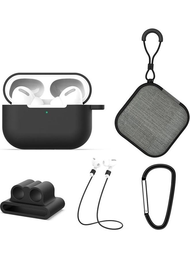 BGM in 1 Silicone Earphone Protective Case Set For AirPods Pro Black - Image 1