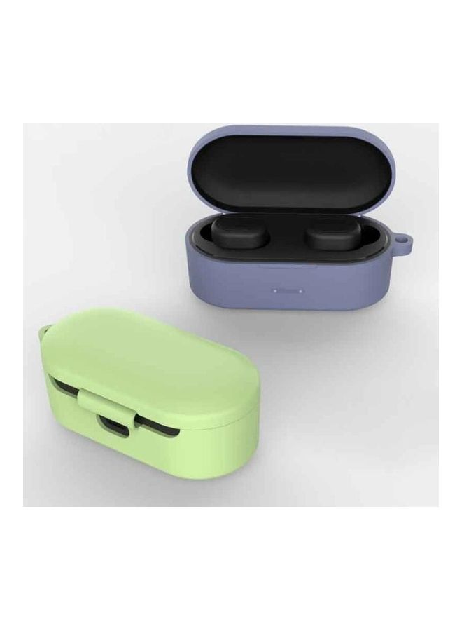 BGM Silicone Earphone Protective Case for QCY T1S/QS2 with Hanging Buckle White - Image 4