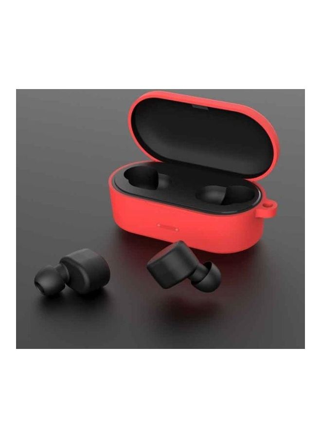 BGM Silicone Earphone Protective Case for QCY T1S/QS2 with Hanging Buckle White - Image 5