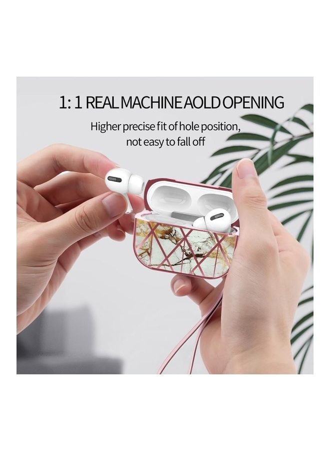 BGM Printed TPU Earphone Protective Case For Apple AirPods Pro with Lanyard Multicolour - Image 4