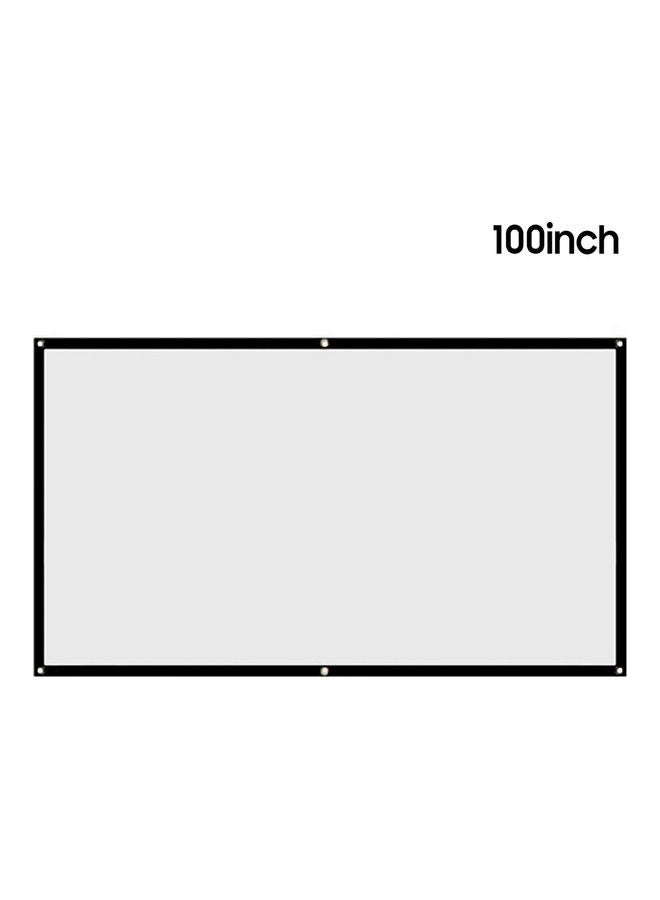 100-Inch Portable No Crease Folding Projector Screen Curtain PT257 White - Image 1