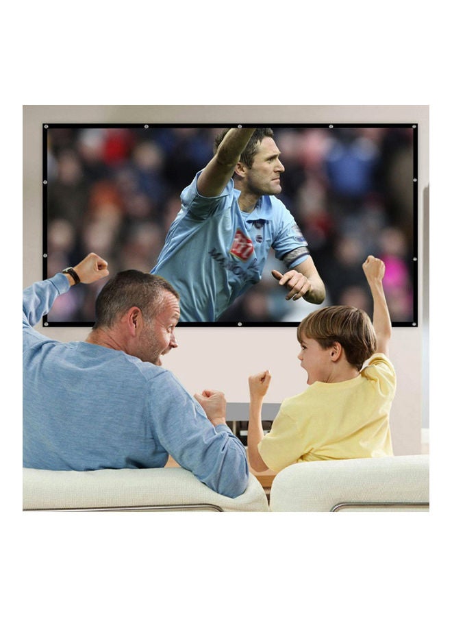 100-Inch Portable No Crease Folding Projector Screen Curtain PT257 White - Image 2