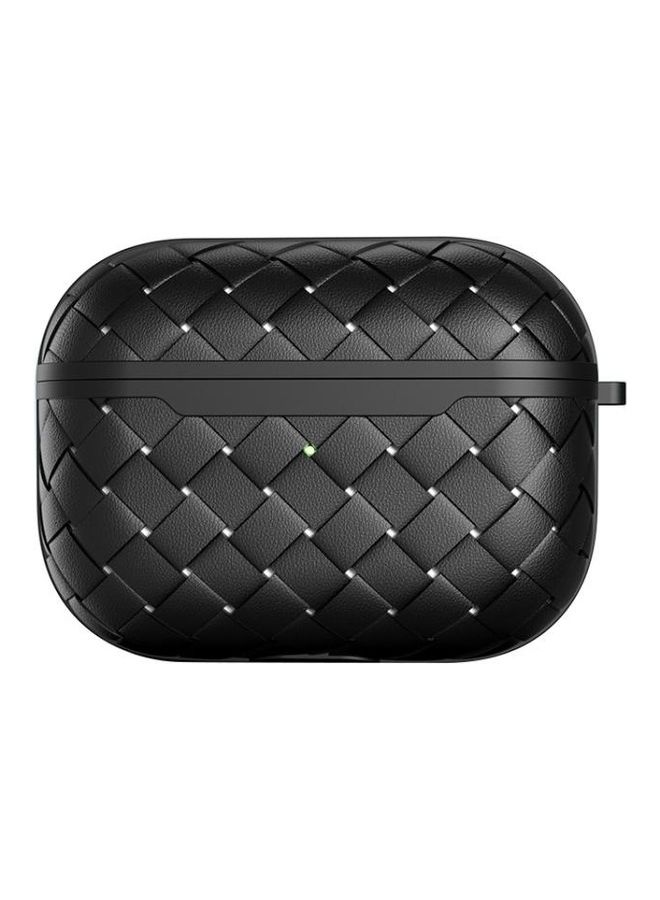 BGM Weave Texture TPU Wireless Earphone Protective Case For AirPods Pro Black - Image 1