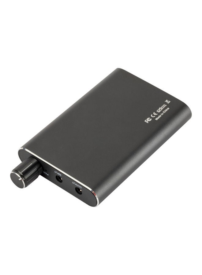 Generic - Aluminum Portable Headset Amplifier with 3.5mm Port V9743-V Black - Image 1