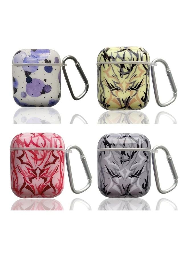 BGM TPU Bauhinia Balloon Earphone Protective Case with Hook For AirPods 1/2 Pink - Image 5