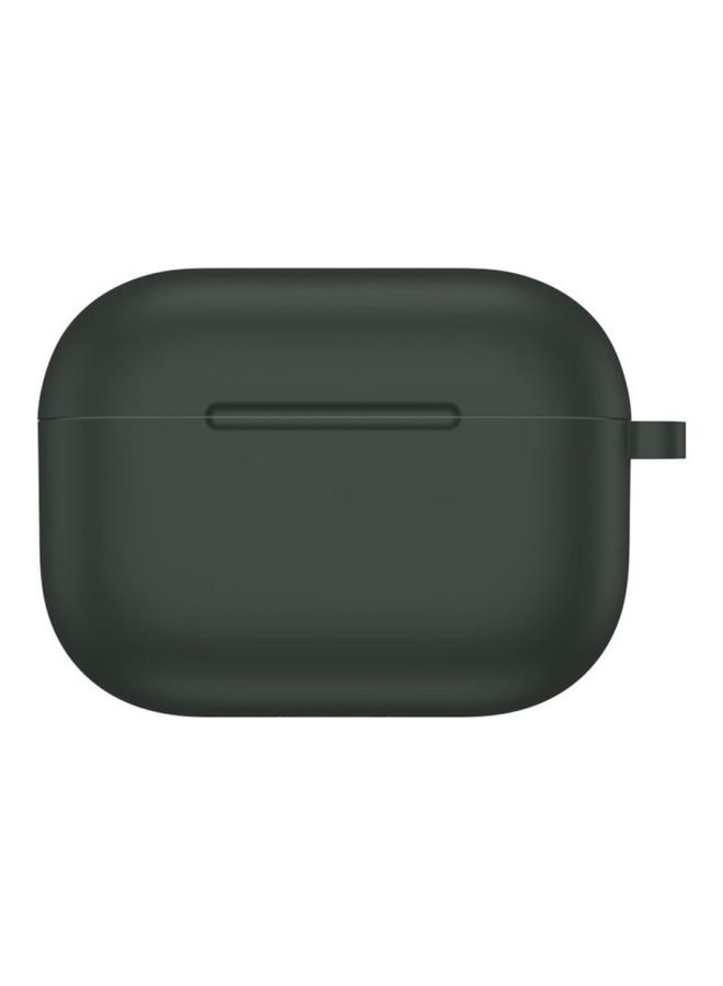 BGM Thicken Silicone Round Bottom Earphone Protective Case for AirPods Pro Olive Green - Image 1