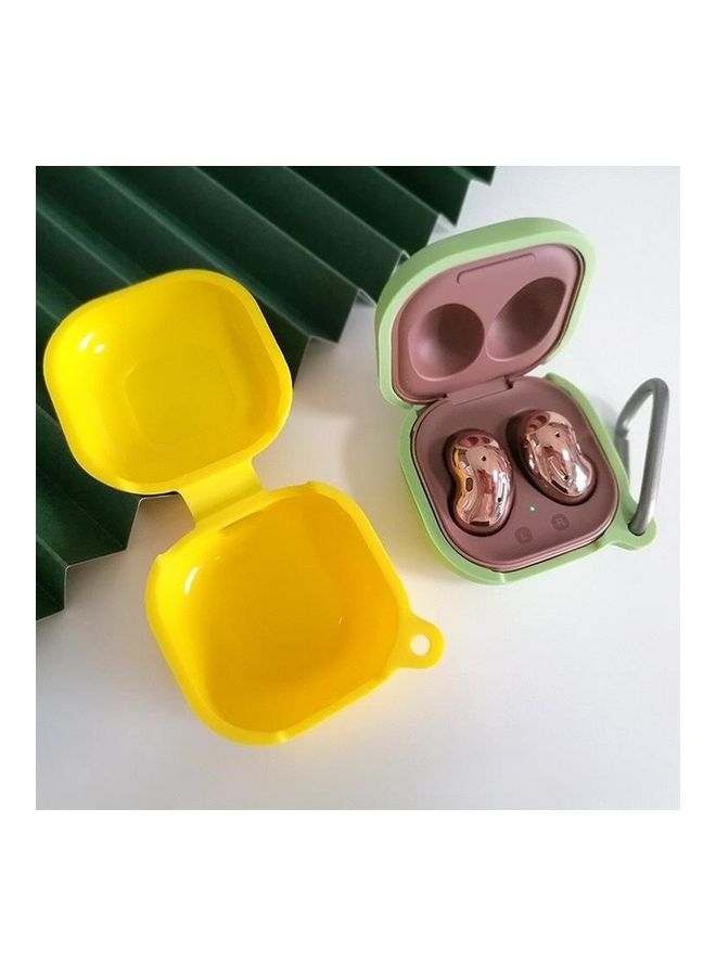 BGM Bluetooth Earphone Silicone Protective Case with Hook For Samsung Galaxy Buds Live/Pro Green - Image 4