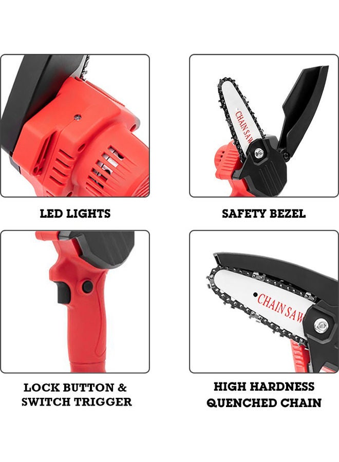 منشار تقليم كهربائي محمول باليد أحمر/أسود 35 x 12 x 19سم - Image 3