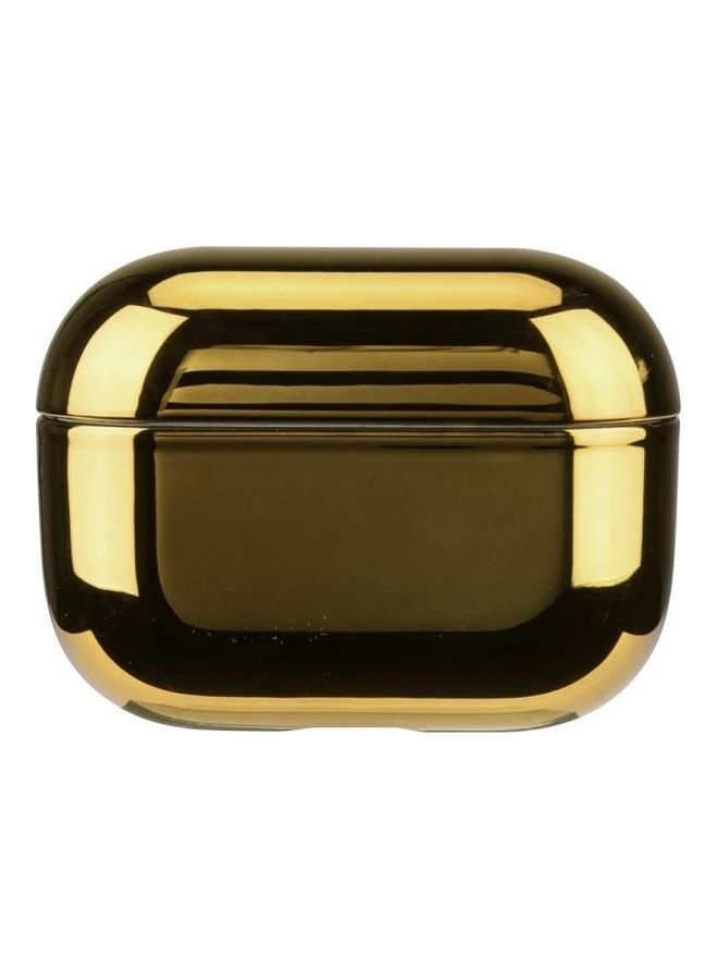 بي جي إم غطاء حماية واقي مضاد للصدمات مطلي بالكهرباء ومصنوع من البولي يوريثان الحراري لسماعات آير بودز برو ذهبي - Image 1