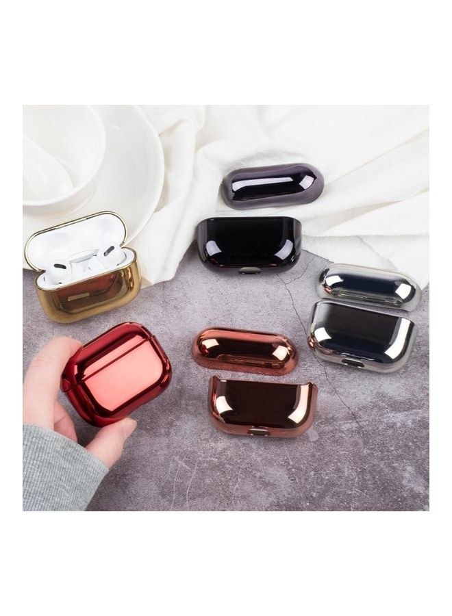 بي جي إم غطاء حماية واقي مضاد للصدمات مطلي بالكهرباء ومصنوع من البولي يوريثان الحراري لسماعات آير بودز برو ذهبي - Image 3