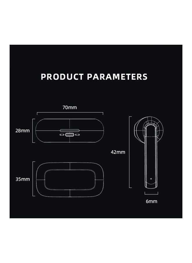 Multifunctional Rechargeable Key Earphone with Intelligent Noise Reduction Function Black