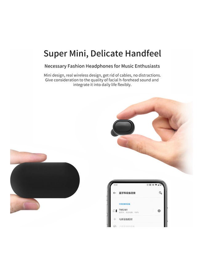 Multifunctional Rechargeable Key Earphone with Intelligent Noise Reduction Function Blue