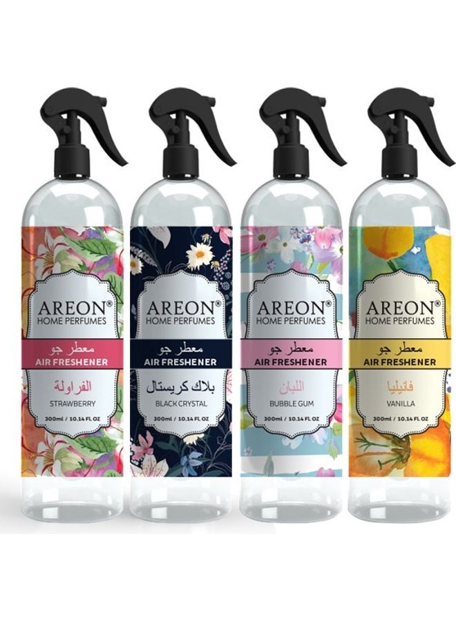 طقم معطر جو من 4 قطع شفاف 300ملليلتر