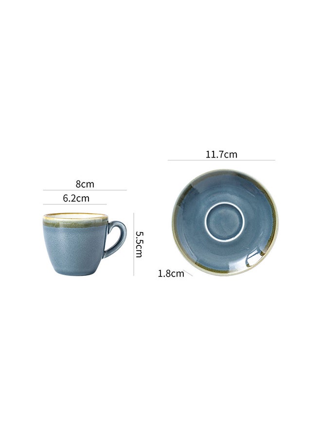 Shuer 12-Piece Coffee Cup And Saucer Set Blue 8x6.2x5.5cm  - Image 3