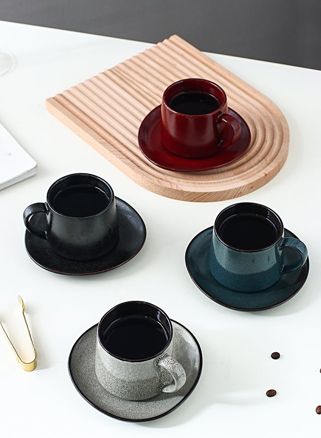 Shuer 8-Piece Coffee Cup And Saucer Set Multicolour 11.3x8.2x6.9cm  - Image 5