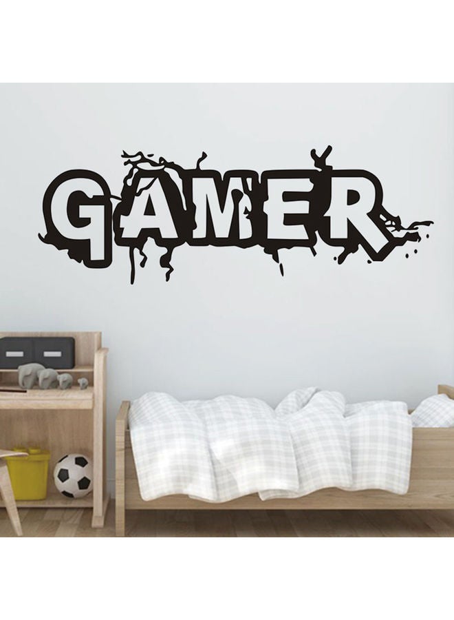 Self-Adhesive Gamer Themed Wall Sticker Black - Image 2