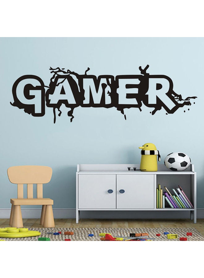 Self-Adhesive Gamer Themed Wall Sticker Black - Image 3