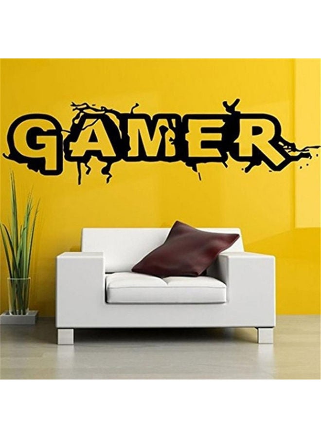 Self-Adhesive Gamer Themed Wall Sticker Black - Image 4
