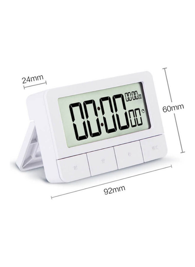Deli Multifunctional Timer Digital Kitchen Timer With Big Digits White