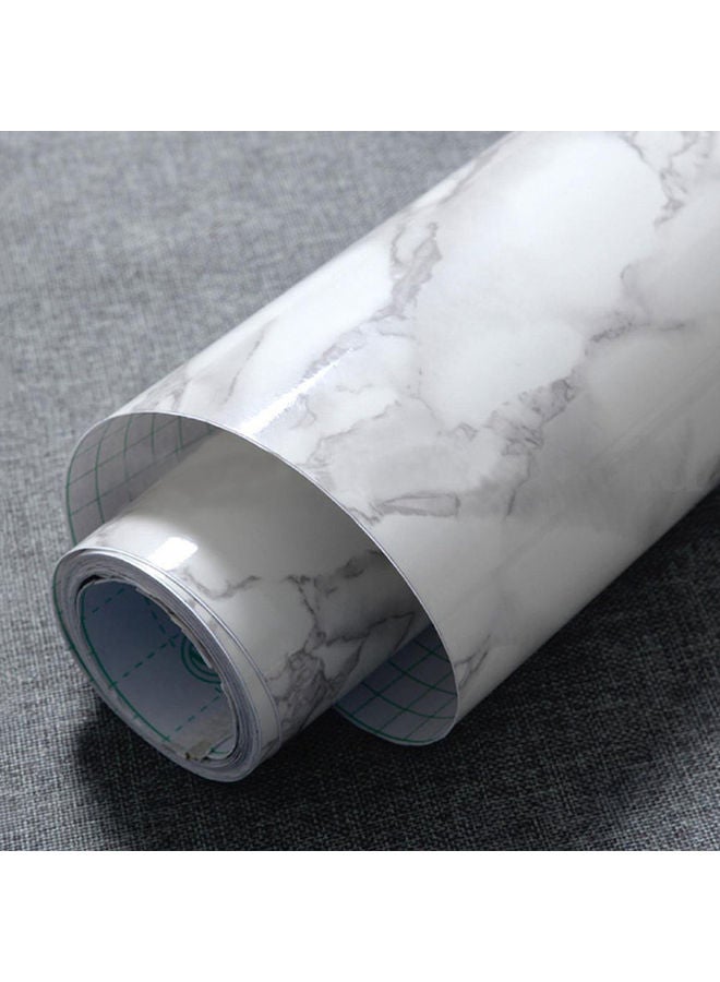 Marble Effect Self Adhesive Wall Paper DIY Art Sticker Home Room Decal Decoration White/Grey - Image 3