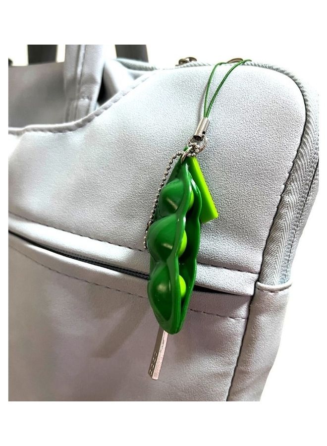 Generic - Stress Relief Pea Pod Key Chain 7.5x3x1.5cm - Image 1