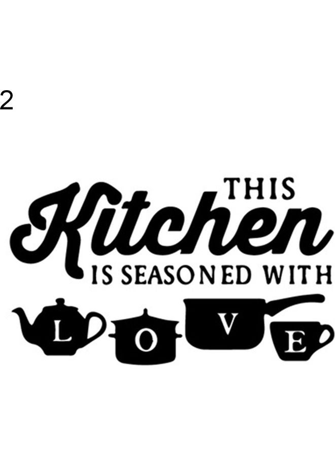 Kitchen Themed Removable Wall Sticker Black - Image 1
