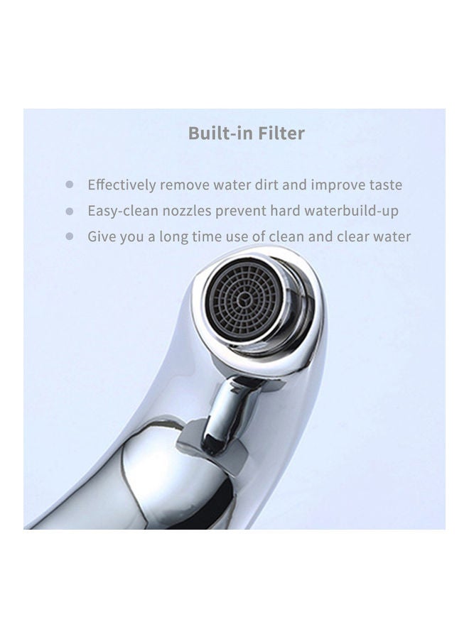 Automatic Sensor Touchless Hands Free Bathroom Sink Faucet with Hole Cover Plate Silver 29.50 x 14.50 x 21.50cm - Image 3