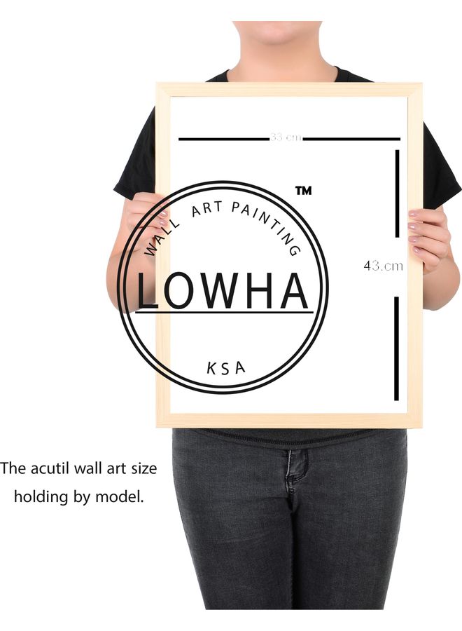 لوحة فنية بإطار بطبعة تدل على اليوم الوطني السعودي وطبعة الملك سلمان وولي العهد محمد بن سلمان متعدد الألوان 33x43سم - Image 2