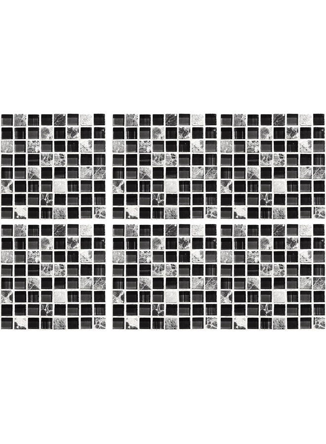 6-Piece Waterproof Removable Mosaic 3D Tile Wall Stickers Set Multicolour - Image 1