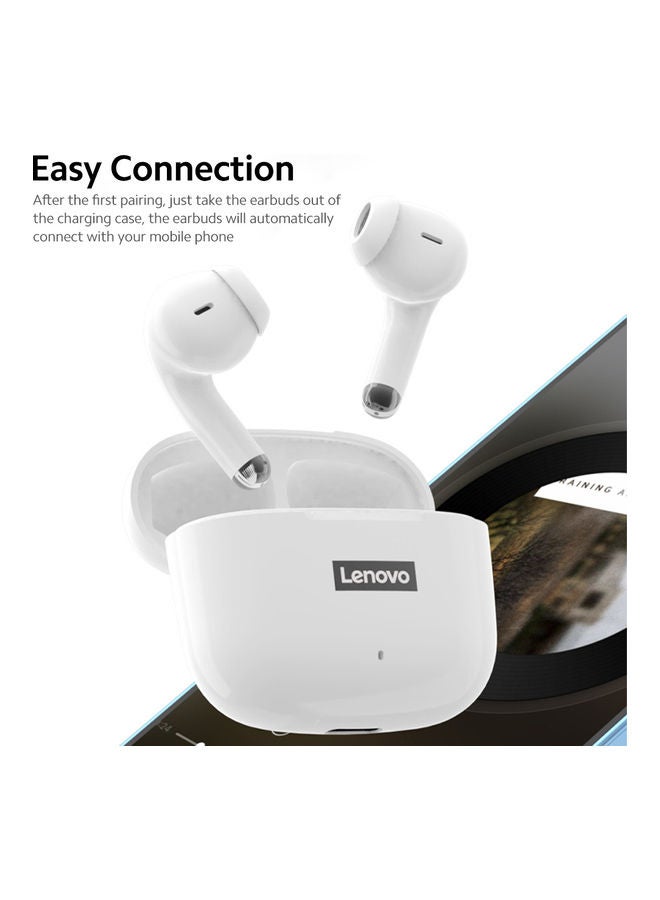 لينوفو LP40 Wireless BT5.1 Semi-in-ear Sports Earbuds White - Image 2