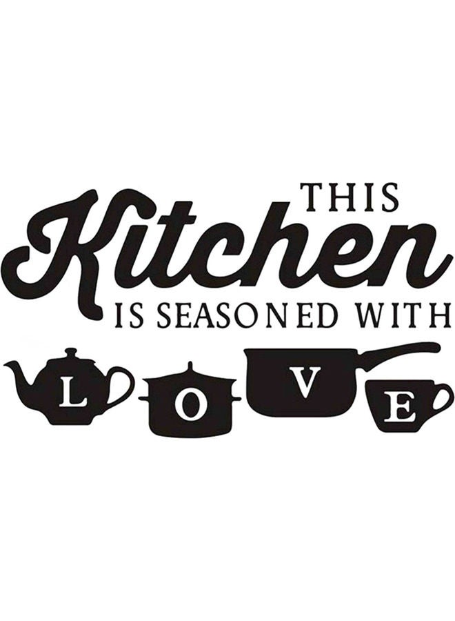Kitchen Love Pot Cup Removable Wall Sticker Black - Image 1