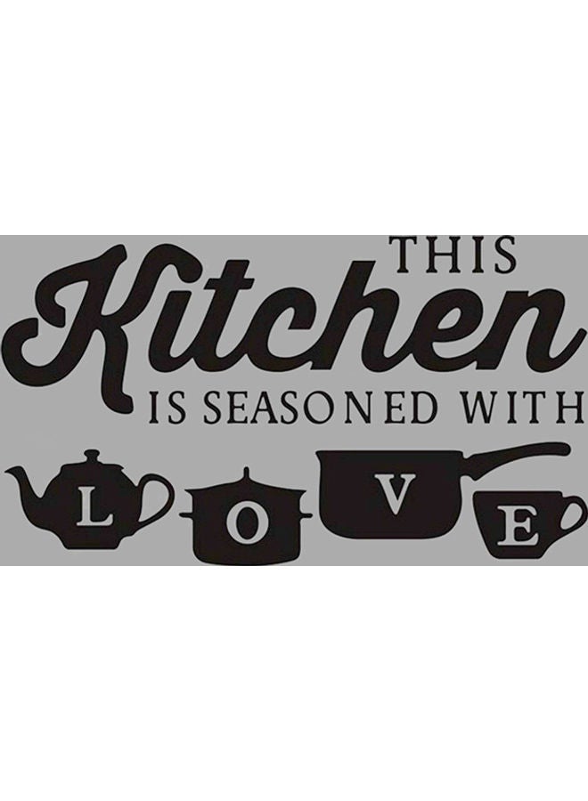Kitchen Love Pot Cup Removable Wall Sticker Black - Image 5