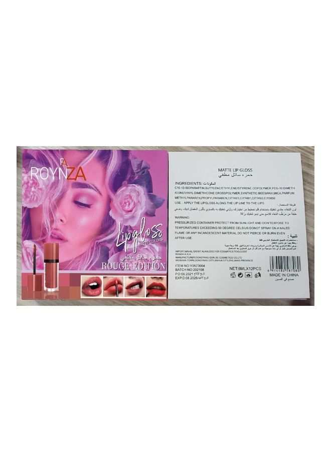 روينزا طقم أحمر شفاه سائل مكون من 12 قطعة . متعدد الألوان - Image 3