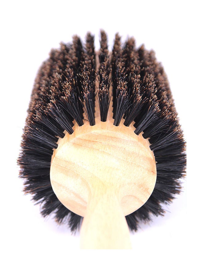 Wooden Salon Styling Round Hair Brush Brown/Black 24grams - Image 2
