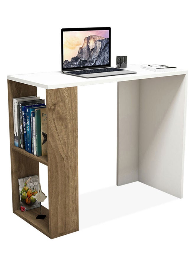 MODERN HOME Wood Studying Desk White/Brown 90x75x40cm - Image 1