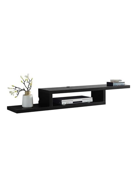 Modern TV Stand Shelf Black 110x24x15cm