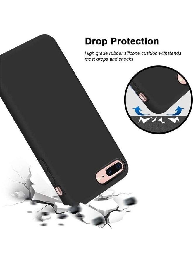 أي سي إس حافظة حماية مرنة من السيليكون مضادة للصدمات بتغطية كاملة لهاتف أبل آيفون 7 بلس أسود - Image 2