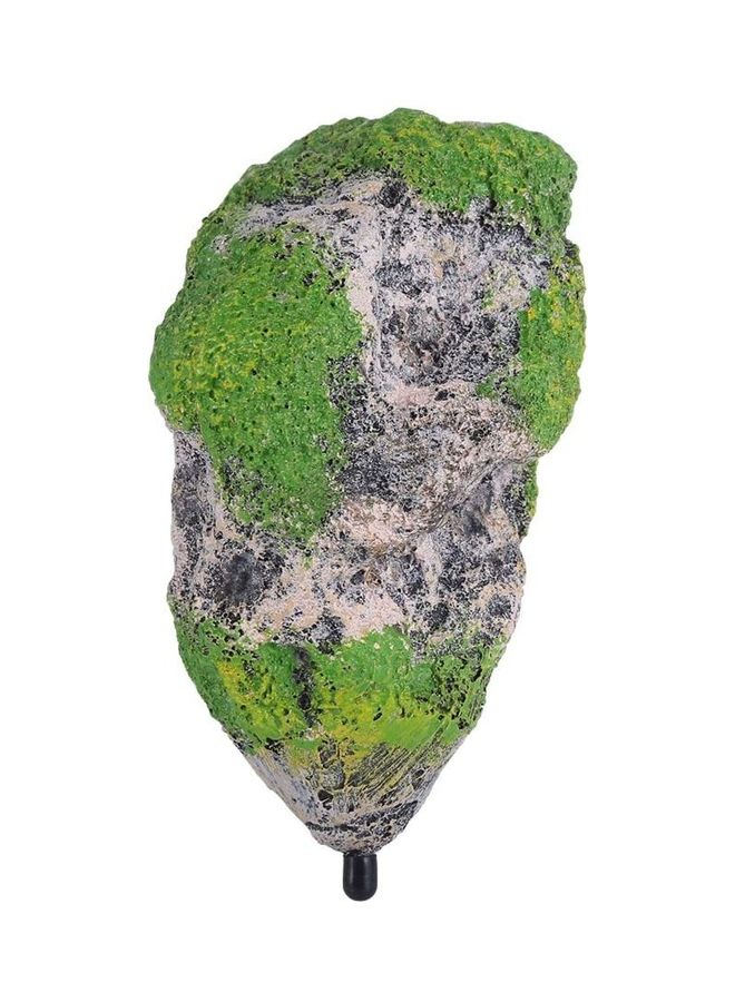 حجر اسفنجي مغطى بالطحالب الصناعية بتصميم صخرة عائمة معلقة لزينة حوض الأسماك متعدد الألوان 13سم - Image 1