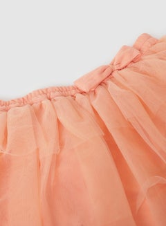 NEON Bow Detail Mini Skirt Pink  - Image 3