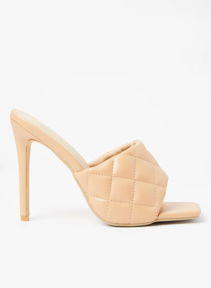 LABEL RAIL Quilted High Heel Sandals