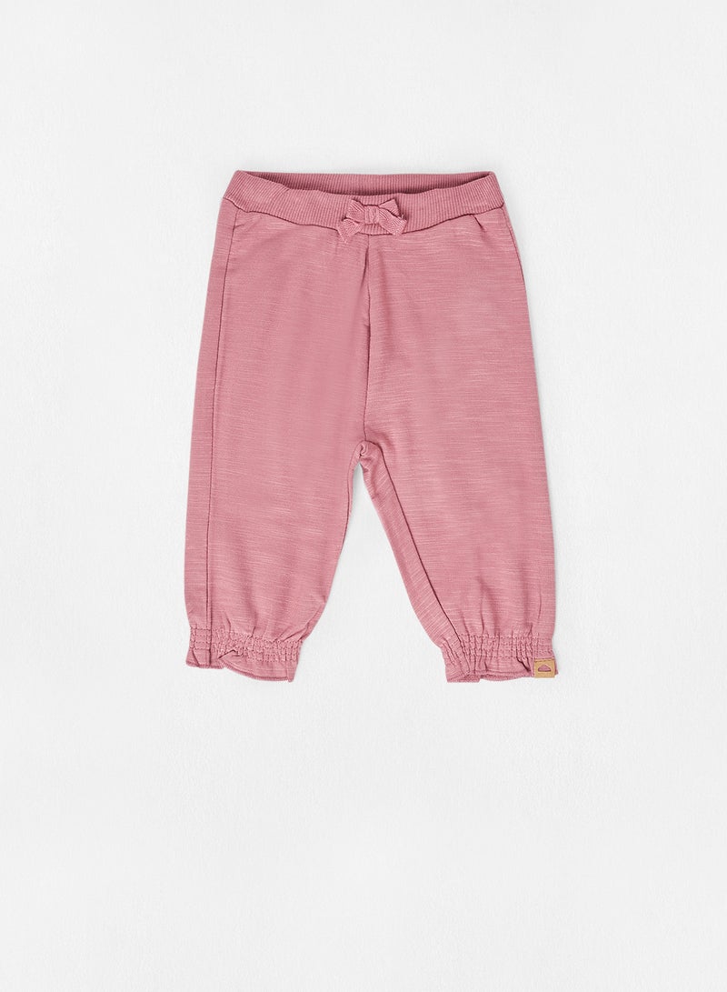 NAME IT - Baby Bow Waist Sweatpants Deco Rose - Image 1
